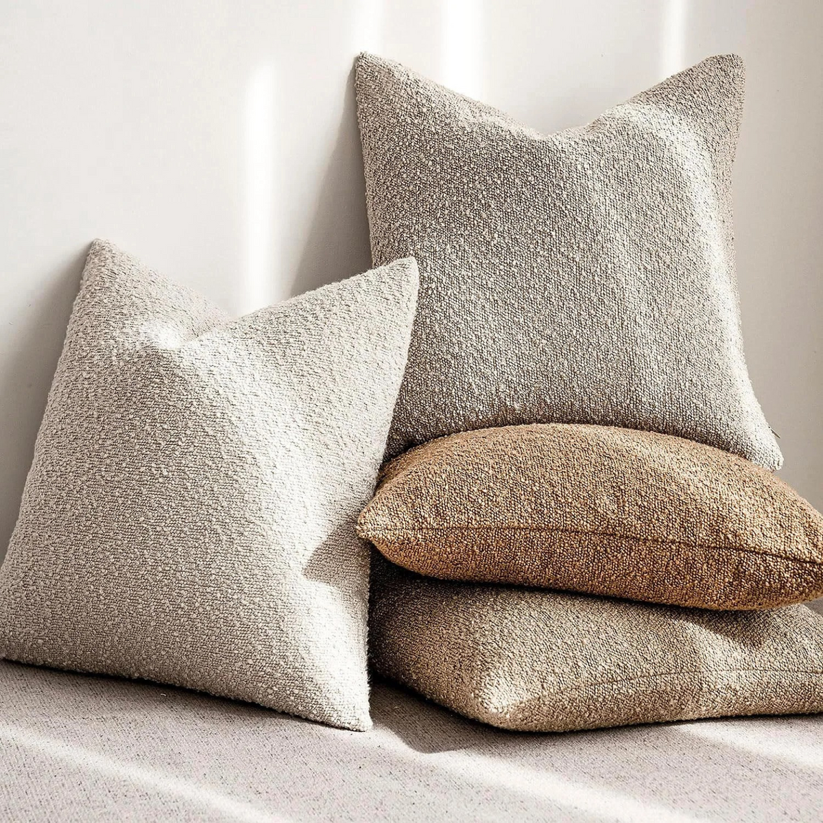 Tulum bouclé kussenhoes