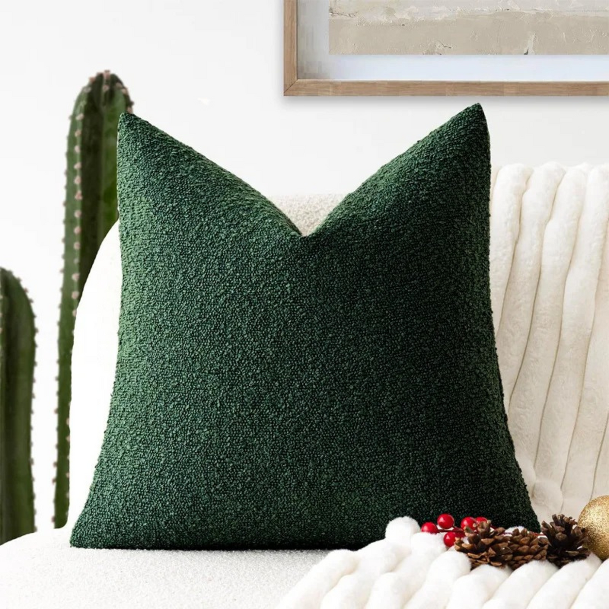 Tulum bouclé kussenhoes