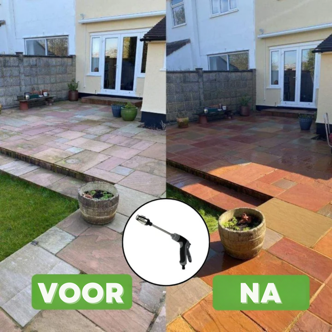 Turbowasher hogedrukspuit voor tuinslang