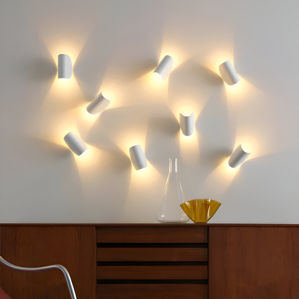 Draaibare metalen wandlamp met LED