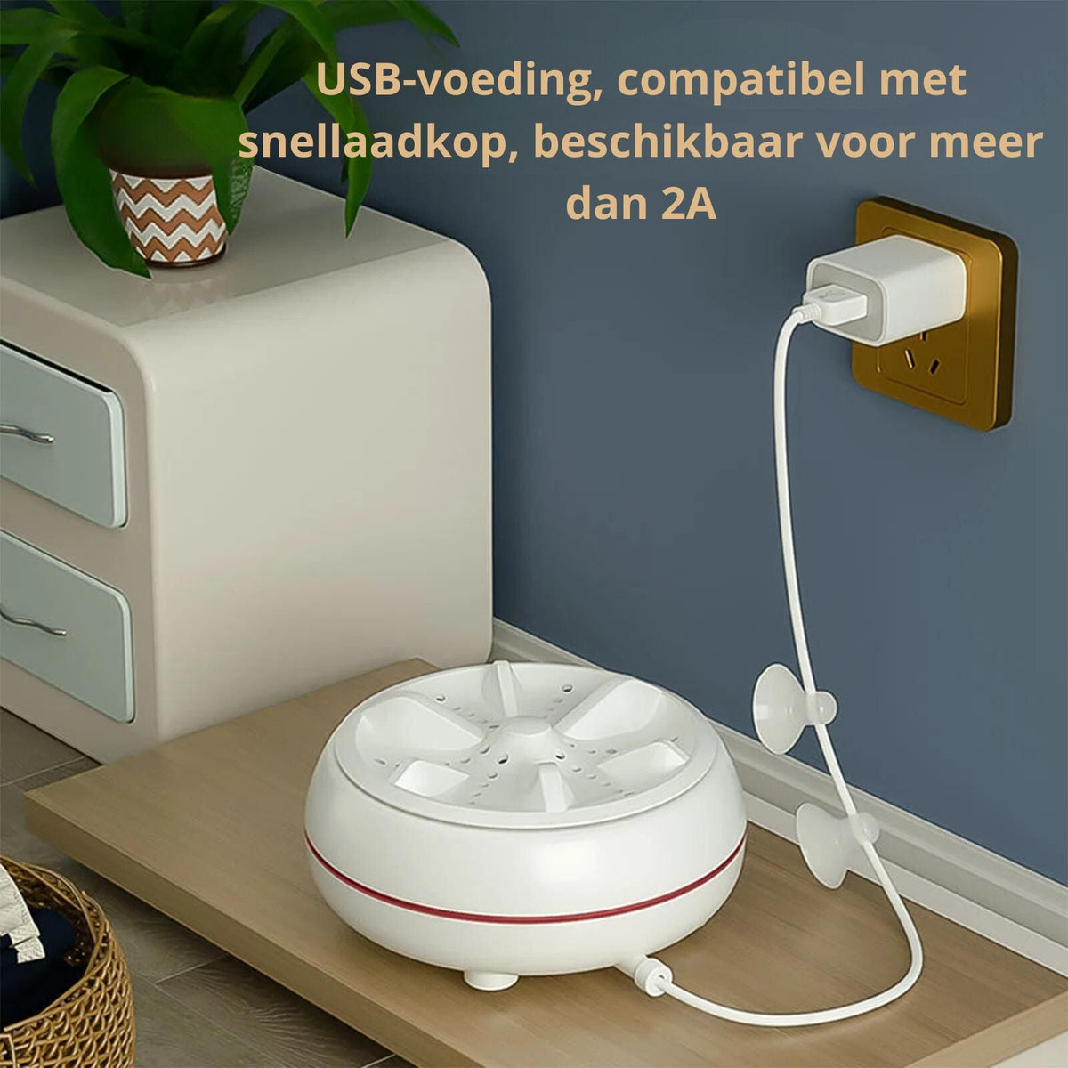 TurboGentle draagbare USB mini wasmachine