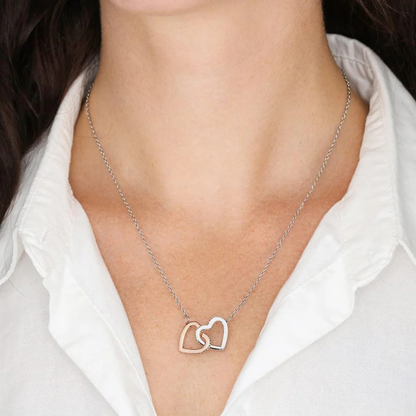 Damesketting met dubbele hartenhanger