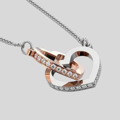 Damesketting met dubbele hartenhanger