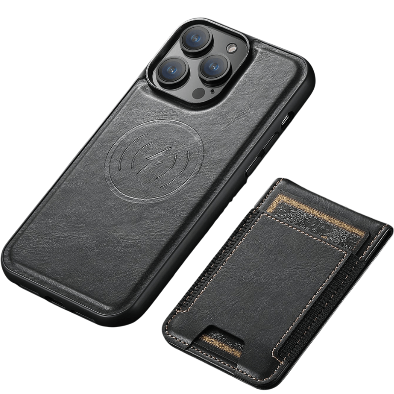 MagVibe leren telefoonhoesje met magnetische standaard