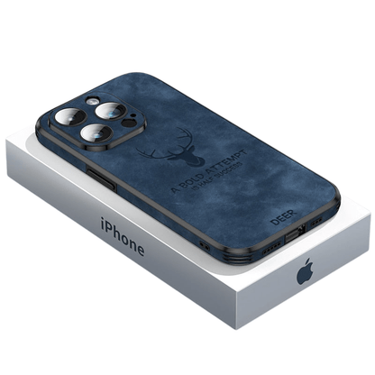 LuxeShield lederen iPhone-hoesje