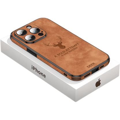 LuxeShield lederen iPhone-hoesje