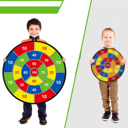 PlayTarget dubbelzijdig dartbord voor kinderen
