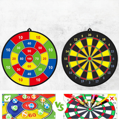 PlayTarget dubbelzijdig dartbord voor kinderen