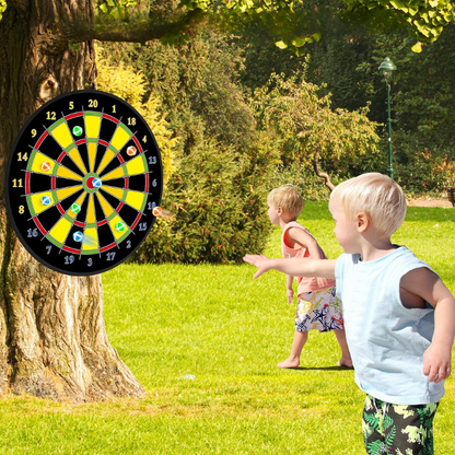 PlayTarget dubbelzijdig dartbord voor kinderen