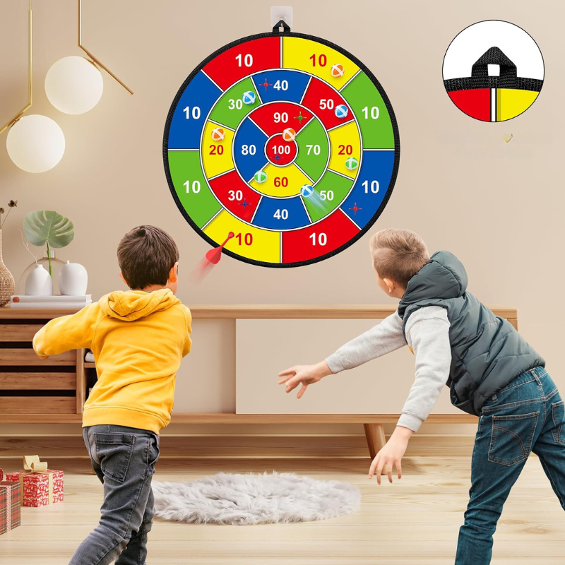PlayTarget dubbelzijdig dartbord voor kinderen