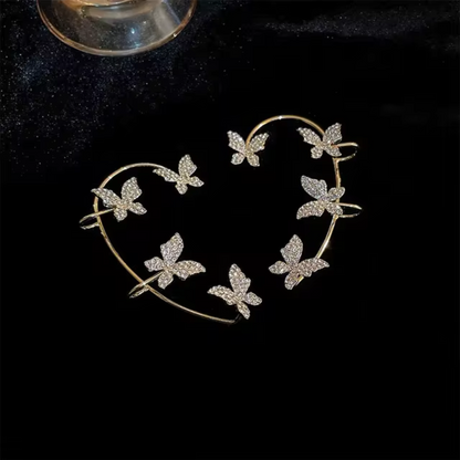 FlutterGleam vlinder clip-on oorbellen