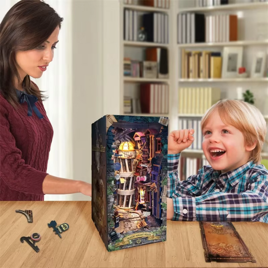 MysticBook doe-het-zelf houten boekenhoek