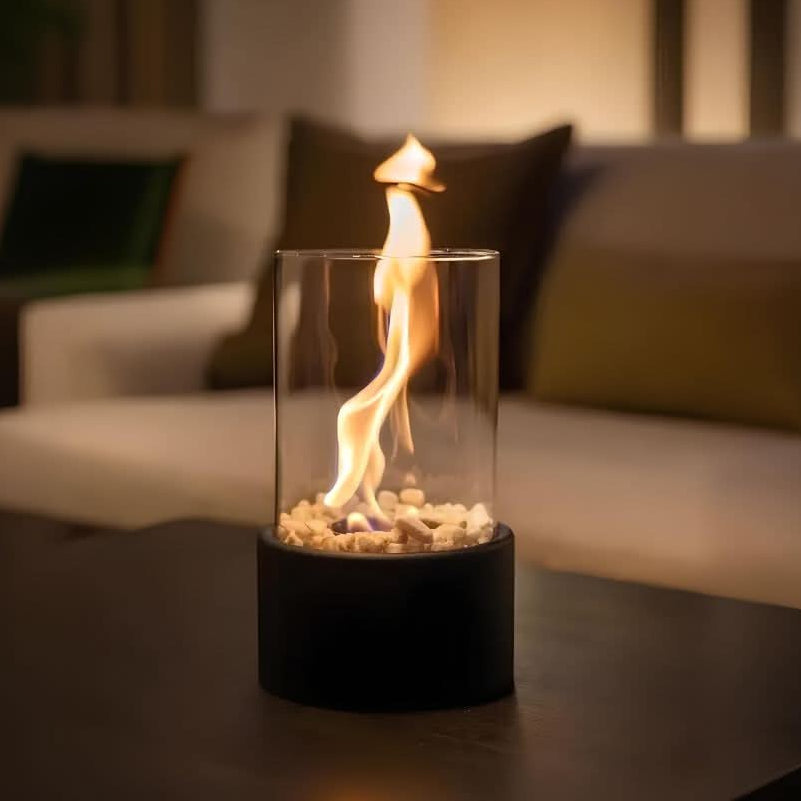 FlameAura glazen olielamp