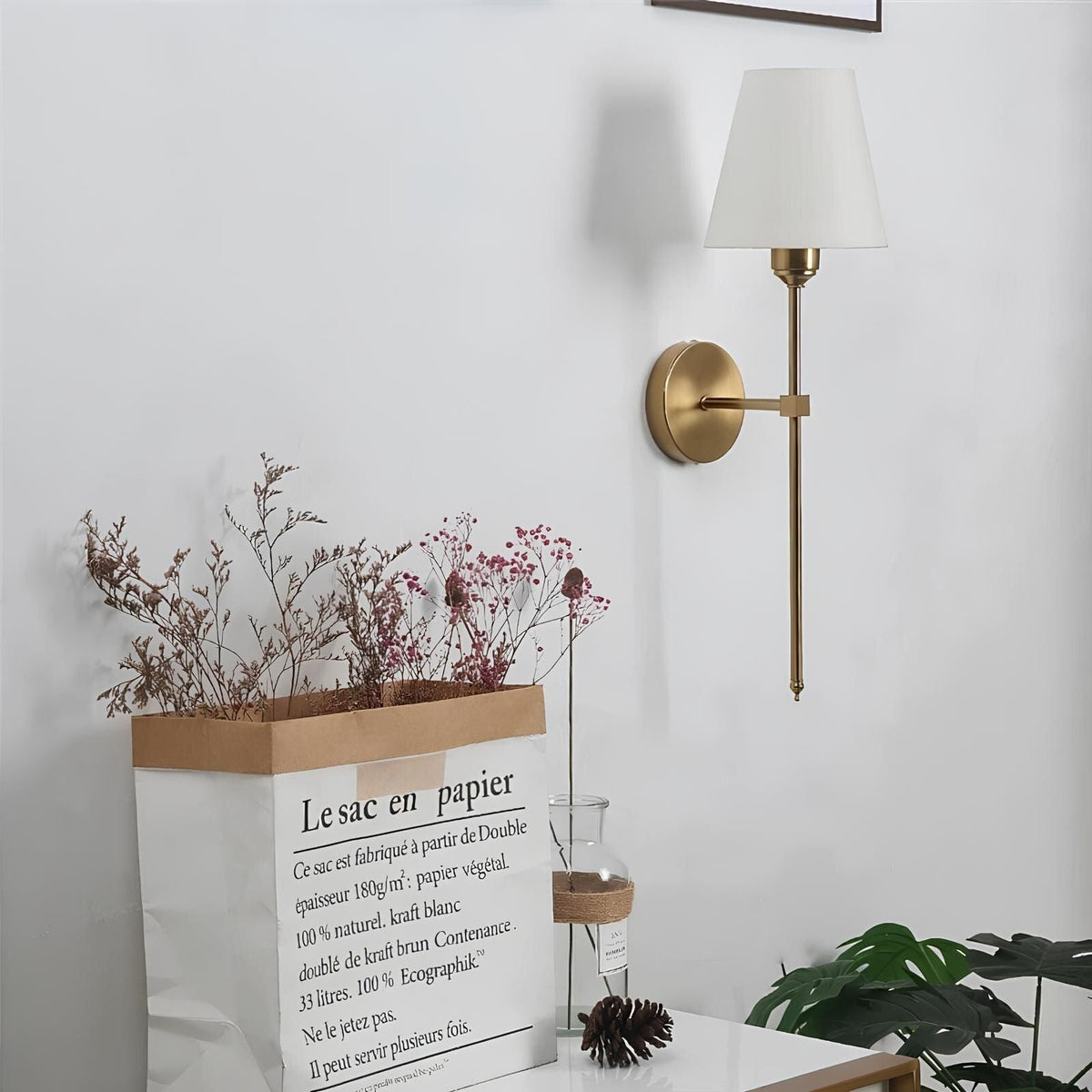 Klassieke draadloze vintage wandlamp