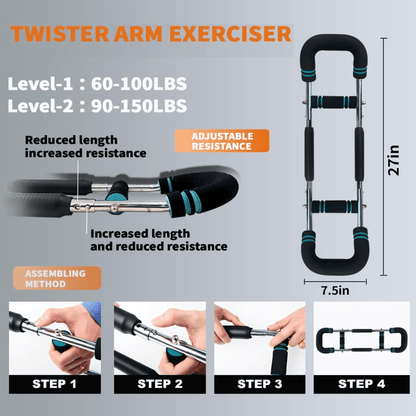 TwisterFlex verstelbare trainingsstang