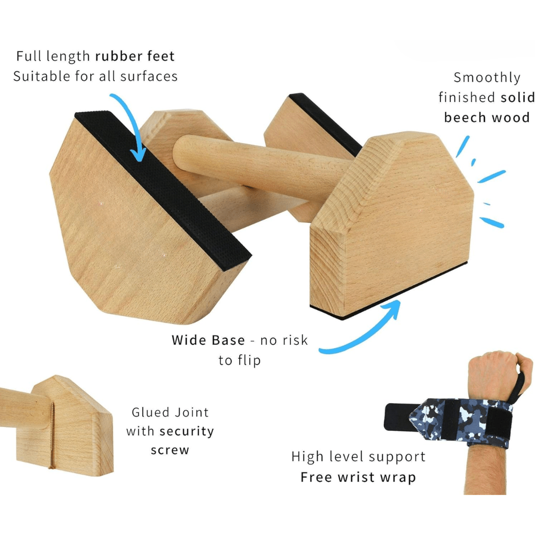 Calisthenics Power Bars houten opdruksteunen