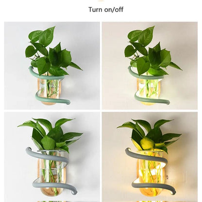 Woodvia houten LED-wandlamp