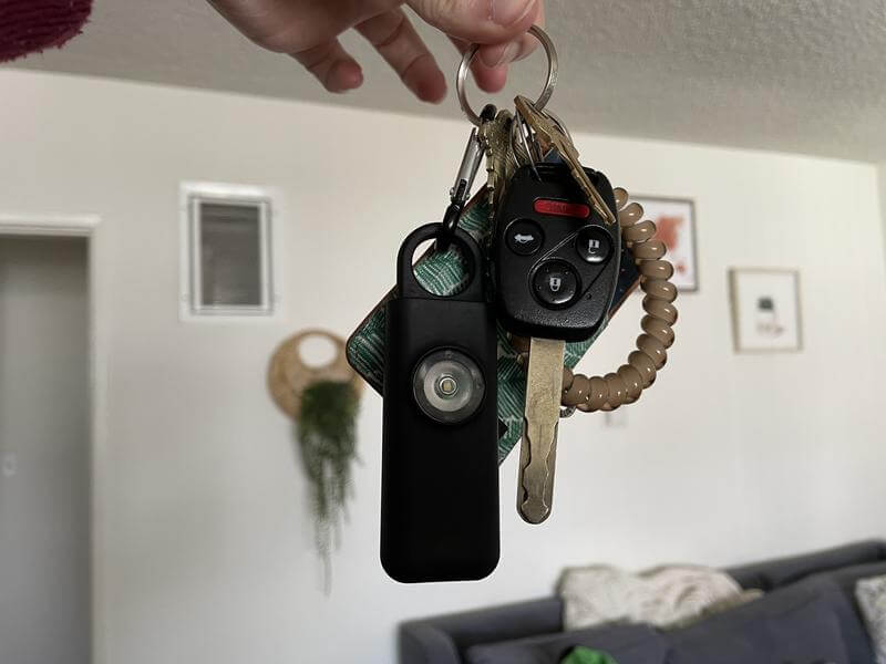 Persoonlijk veiligheid alarm sleutelhanger met LED-verlichting