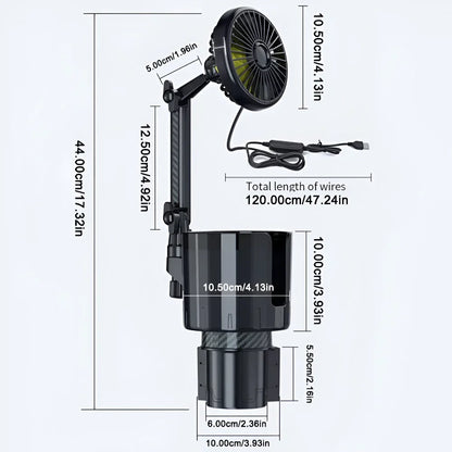 AutoCool USB autoventilator met bekerhouder