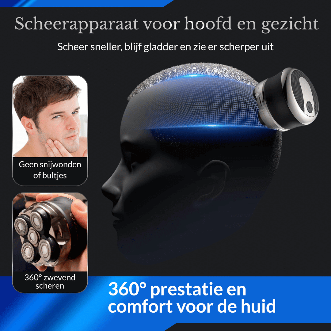 Vexor draadloos hoofdscheerapparaat