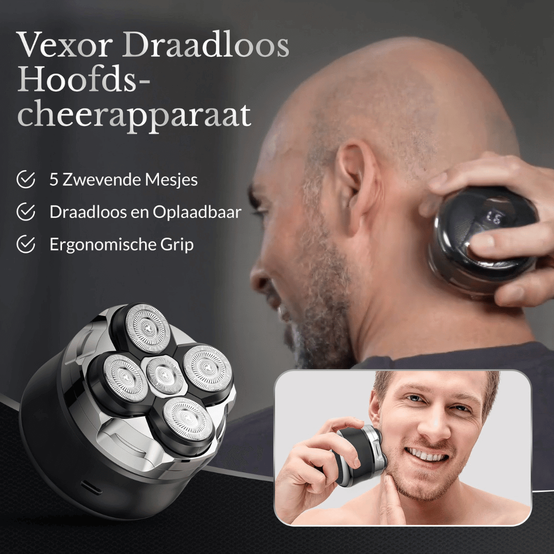 Vexor draadloos hoofdscheerapparaat