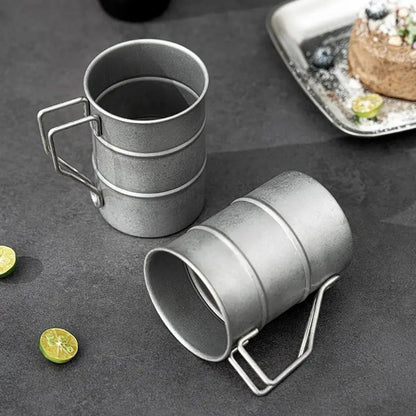 Vintage stalen drinkbeker