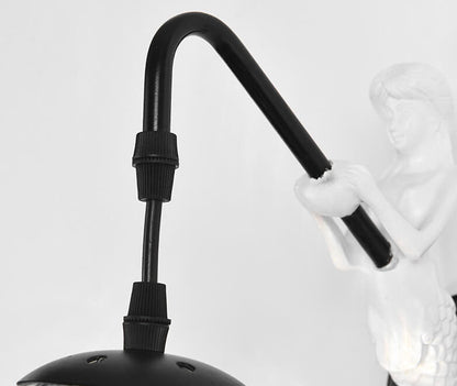 Vintage zeemeermin wandlamp