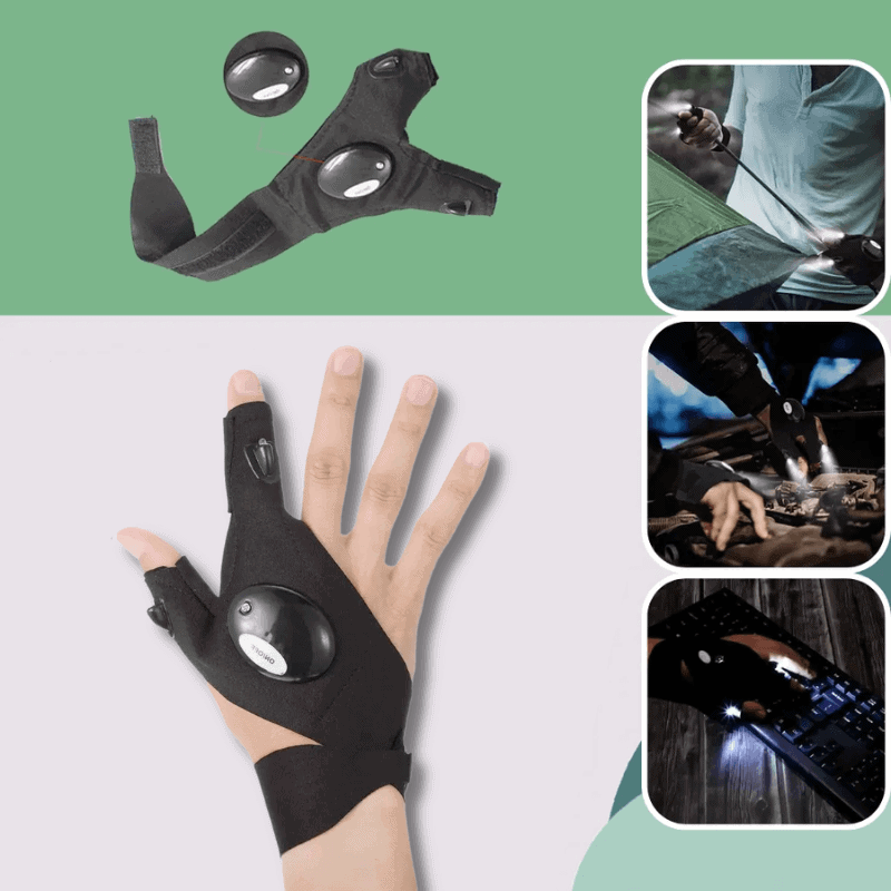 Voltagear vingerloze LED-handschoenen