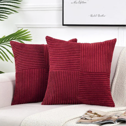 Corduroy Patchwork Kussenhoes 45 x 45 cm