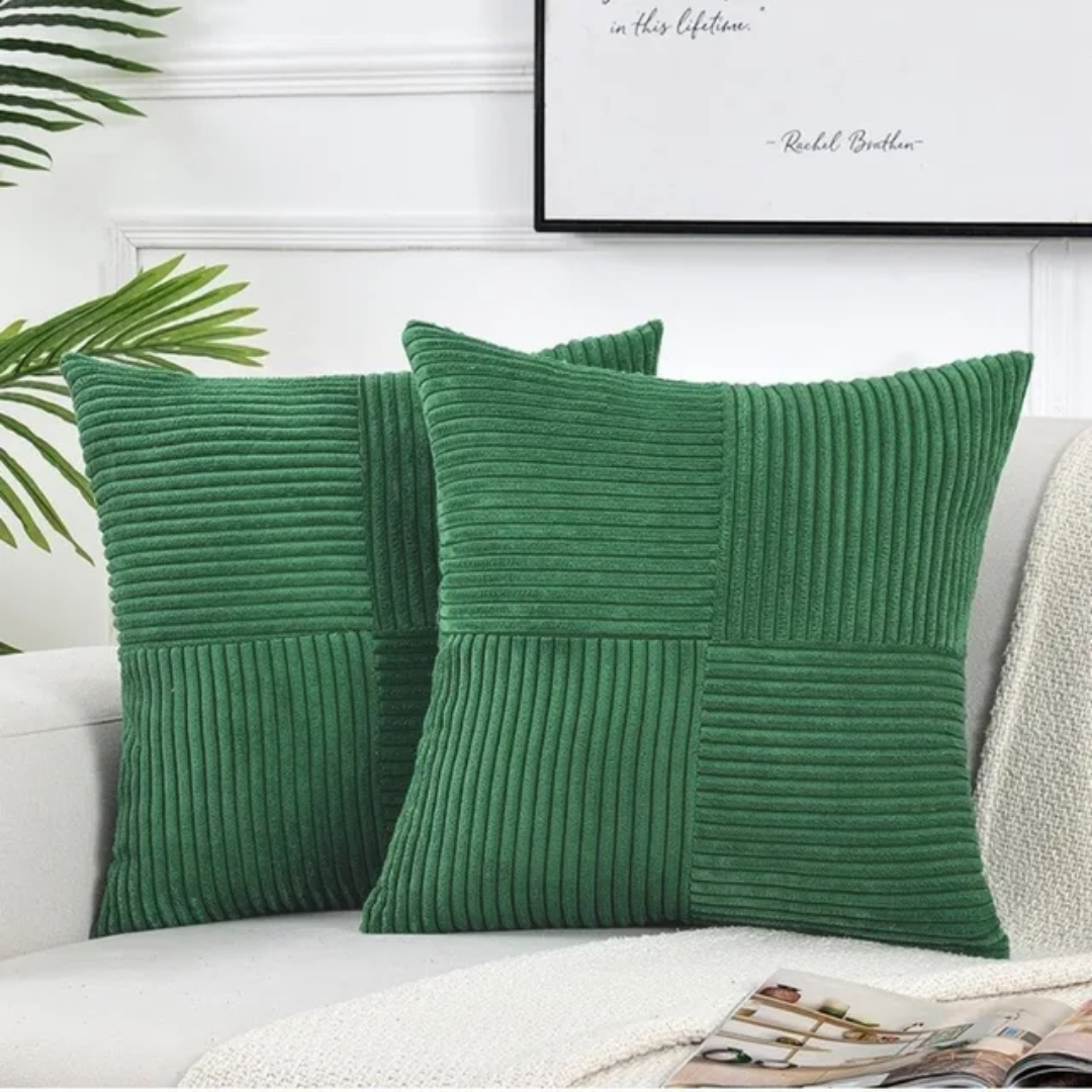 Corduroy Patchwork Kussenhoes 45 x 45 cm