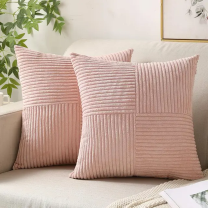 Corduroy Patchwork Kussenhoes 45 x 45 cm