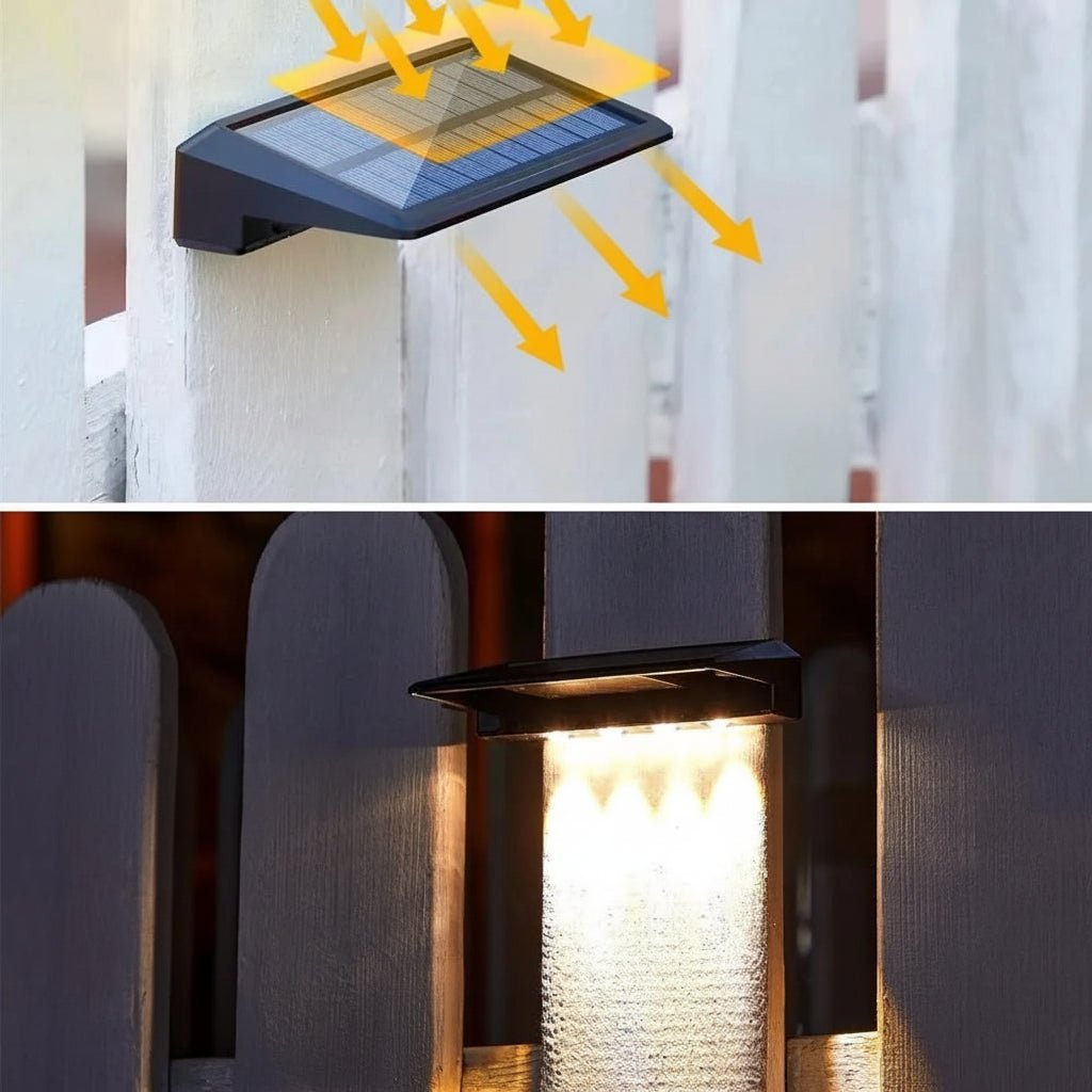 Solarwand zonne-wandlamp voor buiten