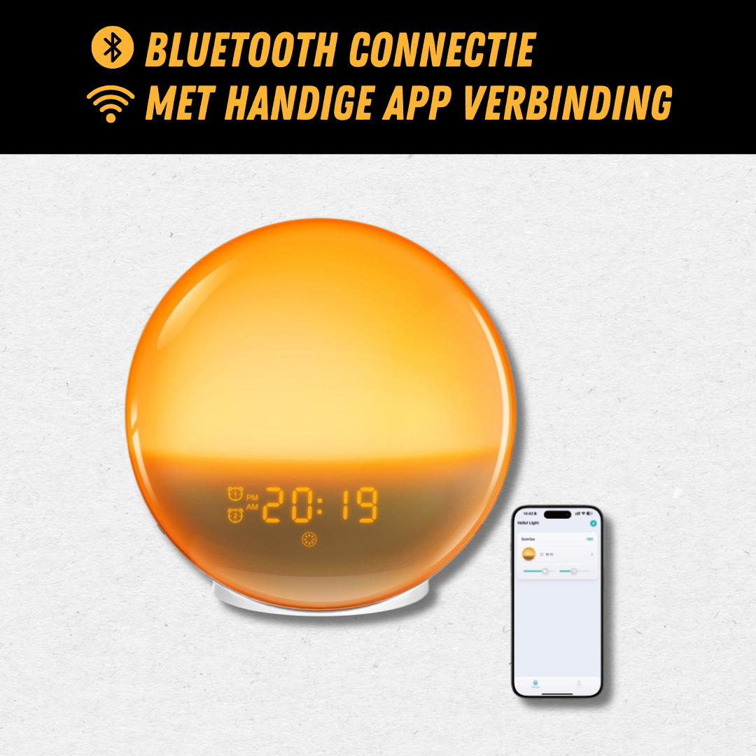GlowRise natuurlijke wekkerradio met wake-up light