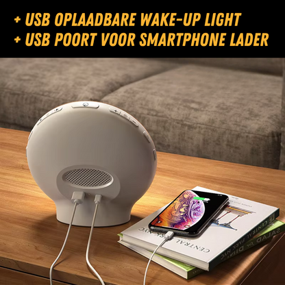 GlowRise natuurlijke wekkerradio met wake-up light