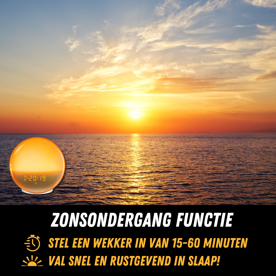 GlowRise natuurlijke wekkerradio met wake-up light