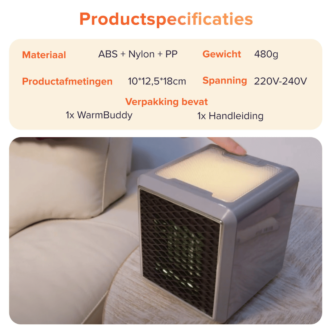 WarmBuddy draagbare persoonlijke verwarming