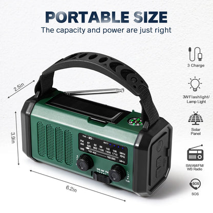 Victoria Mae draagbare noodradio met solar