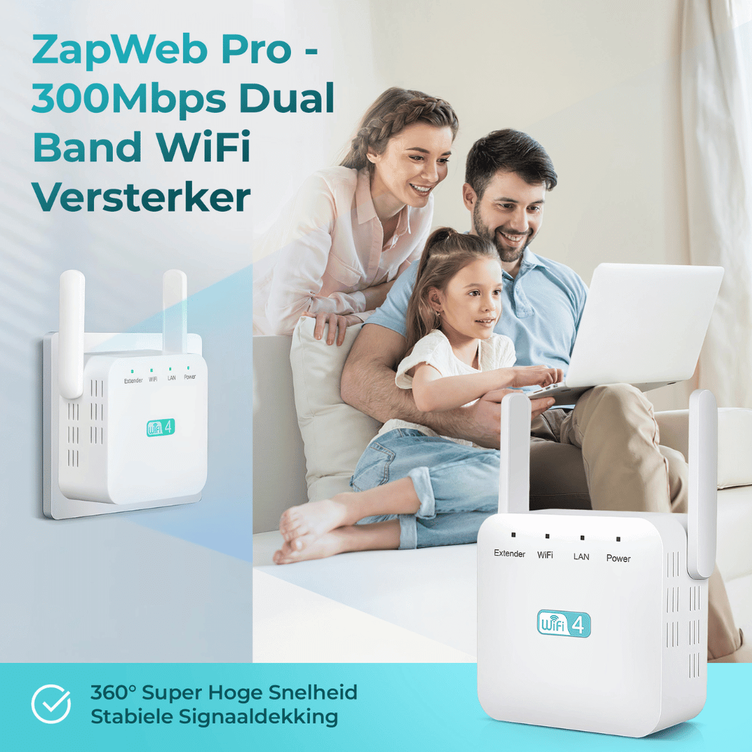 ZapWeb Pro draadloze wifi versterker
