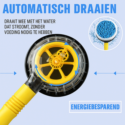 Navando zelfroterende wasborstel op waterdruk