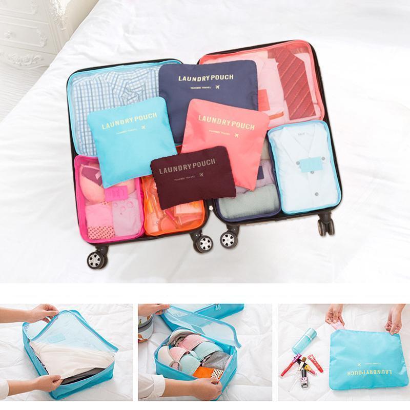 Navando 6-delige koffer organizers set