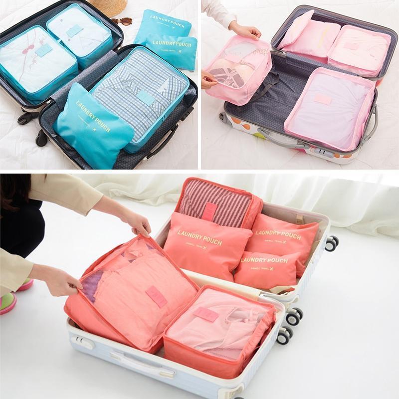 Navando 6-delige koffer organizers set