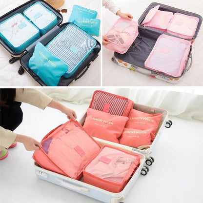 Navando 6-delige koffer organizers set