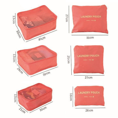 Navando 6-delige koffer organizers set