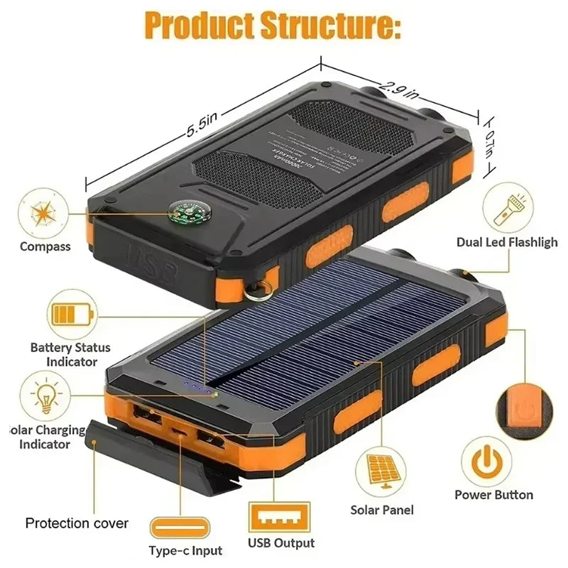 SolarPower multifunctionele snellaad powerbank