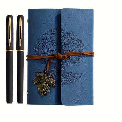 Vintage Notebook Set met Gelpennen