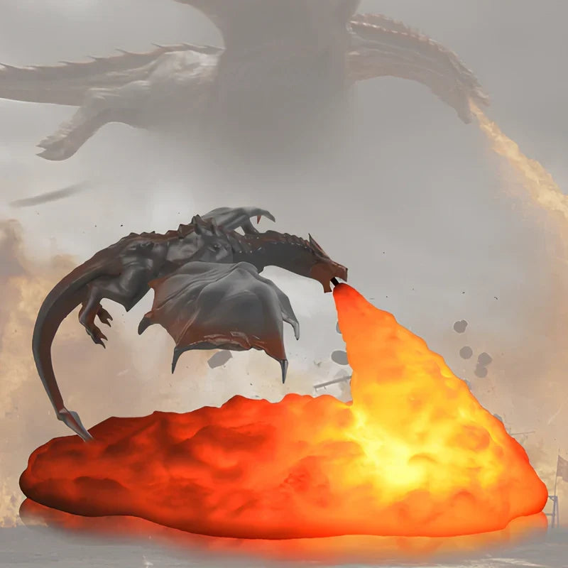 Dracarys oplaadbare 3D draaklamp