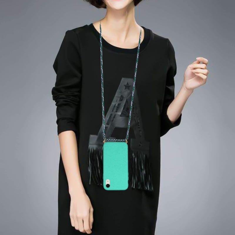Apple iPhone Xr crossbody TPU hoesje mint