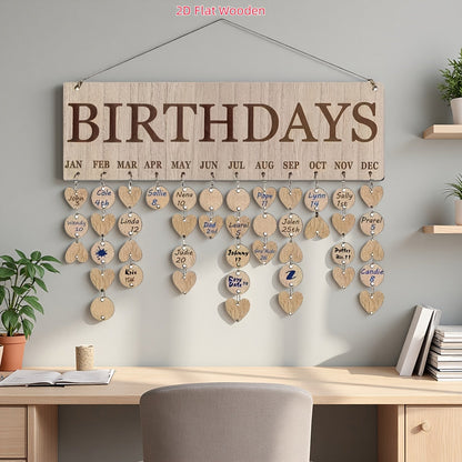 HeartDays houten verjaardagskalender