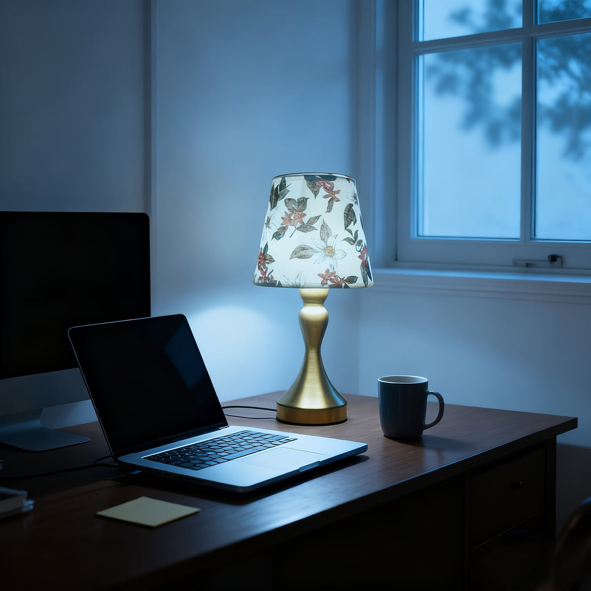 Retro stoffen LED tafellamp