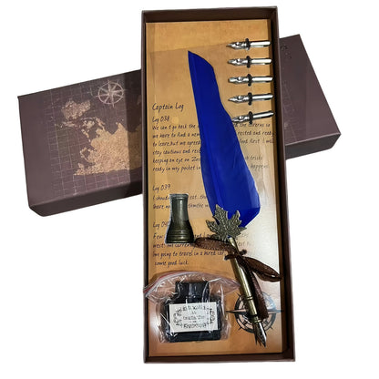 Kalligrafie Veerpen Set Vintage Esdoornblad